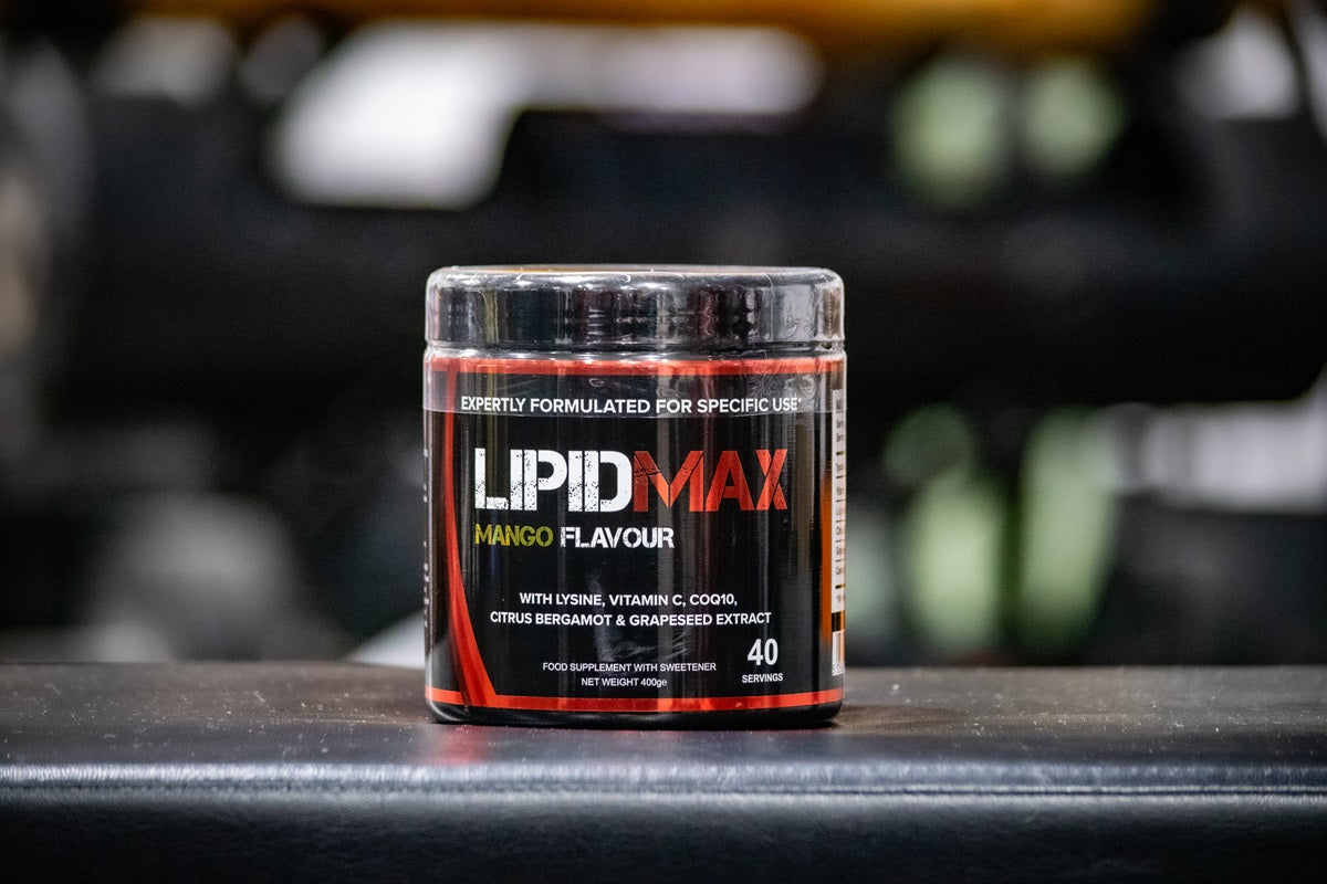 LipidMAX with L-Lysine, Vitamin C, Citrus Bergamot, Grapeseed extract, and CoQ10 for enhanced athletes stocked by Strom Sports Nutrition New Zealand NZ