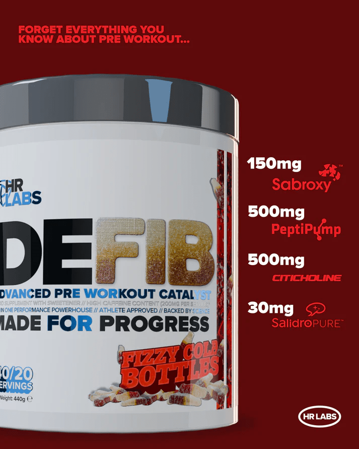 HR Labs Defib is your All-in-One Stimulant Pre-Workout Stack - Strom Sports New Zealand