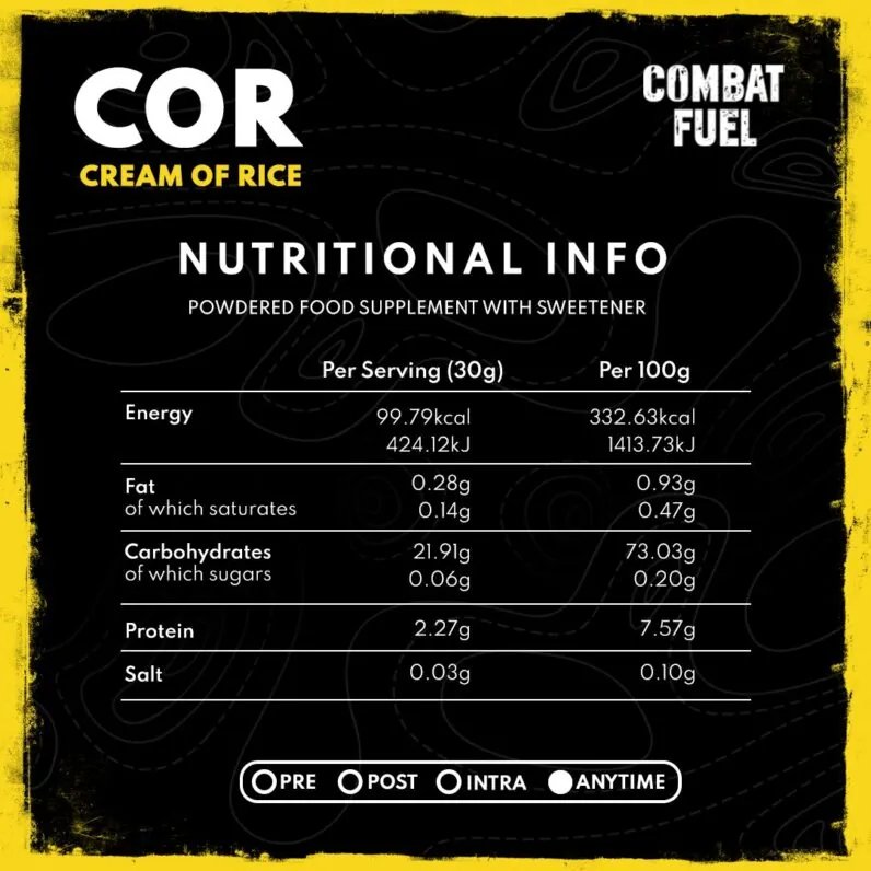 Cream of Rice // Carbohydrate Intra - Pre Workout - Strom Sports Nutrition