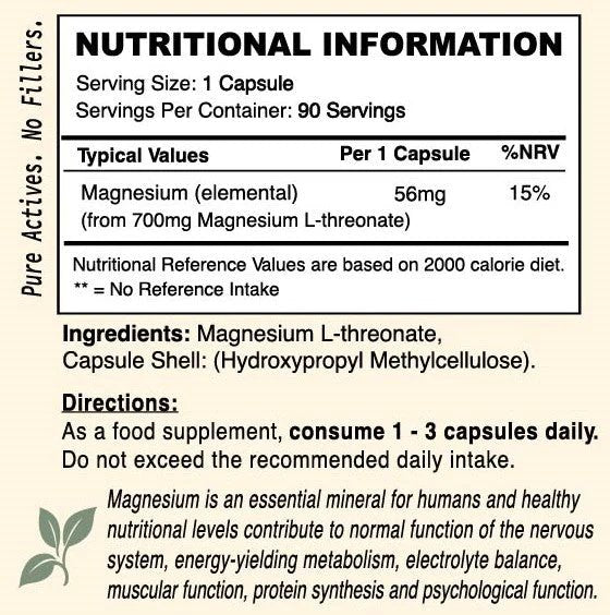 Magnesium L - Threonate // Memory & Sleep Support - Nootropic - Strom Sports Nutrition