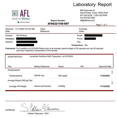 N-Acetyl-Cysteine NAC (600mg) // 120 Capsules - Essentials - Strom Sports Nutrition