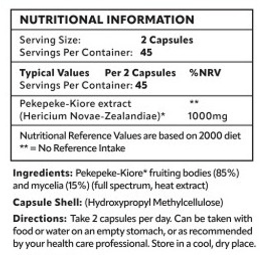 NZ Native Lions Mane (Pekekpeke - Kiore) - Nootropic - Strom Sports New Zealand