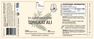 Tongkat Ali 3% Eurycomanone // Testosterone Support - Hormone Support - Strom Sports Nutrition