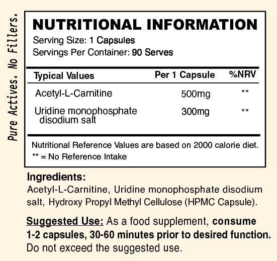 Uridine + ALCAR // Nootropic for Focus & Memory - Nootropic - Strom Sports Nutrition