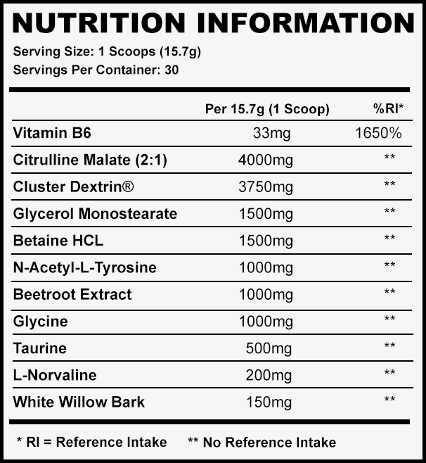 VascuMAX // Non - Stim Pump Pre - Pre Workout - Strom Sports Nutrition