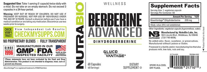 Berberine Advanced // Glucose Disposal Agent - Fat Burner - Strom Sports Nutrition