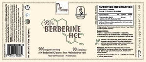 Berberine HCL 95% // Glucose Disposal Agent - Fat Burner - Strom Sports Nutrition