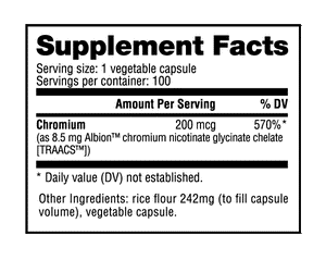 Chromium Chelate // 100 Capsules - Essentials - Strom Sports Nutrition