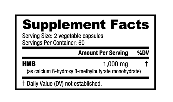 HMB 1000mg // Non-Hormonal Muscle Builder - Muscle Builder - Strom Sports Nutrition