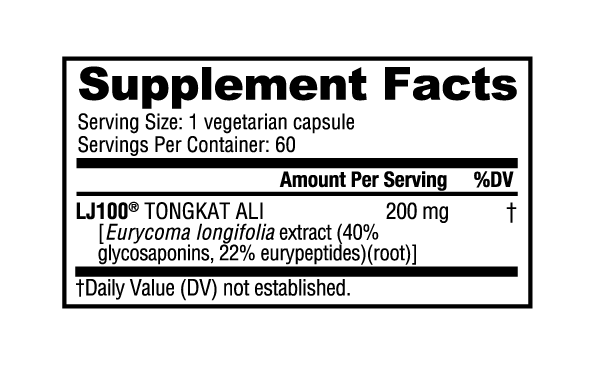 LJ100 Tongkat Ali // Testosterone Support - Hormone Support - Strom Sports Nutrition