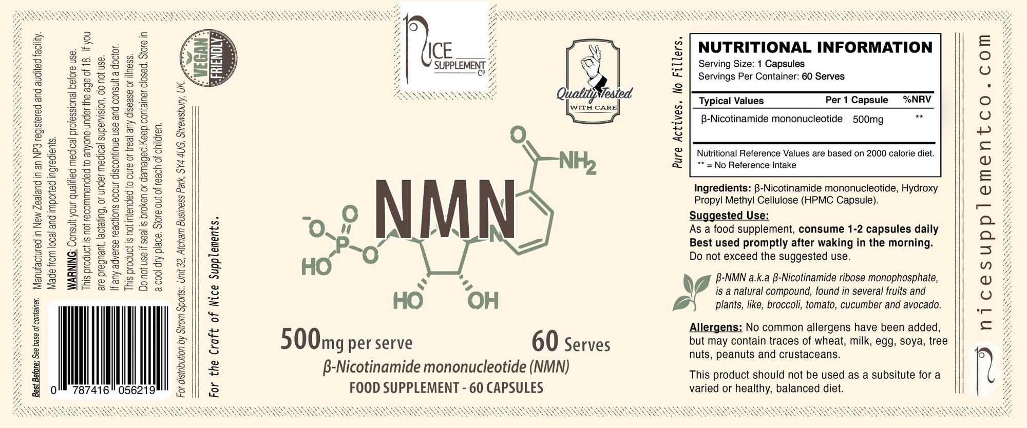 NMN // NAD+ Antiaging - Nootropic - Strom Sports Nutrition