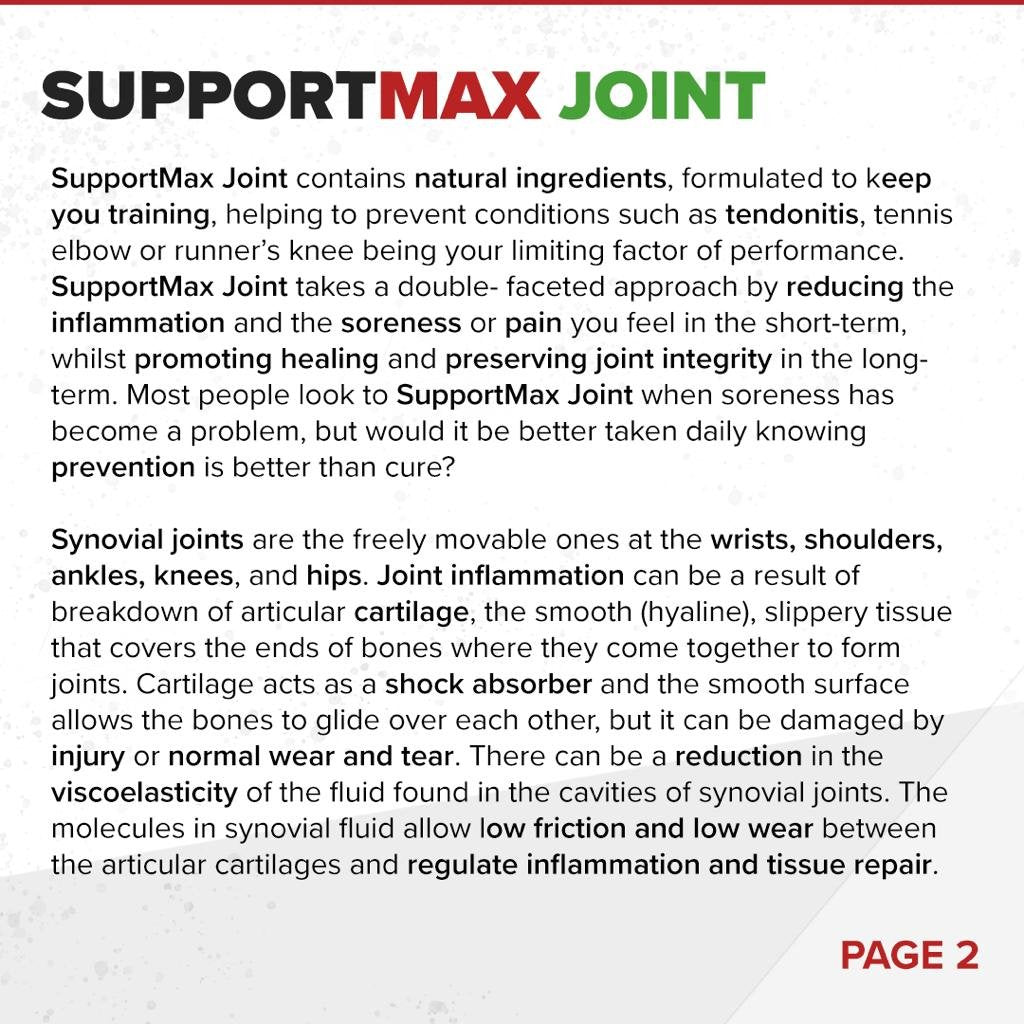 SupportMAX Joint // Anti-inflammatory, Tendons & Cartilage - Joint Support - Strom Sports Nutrition