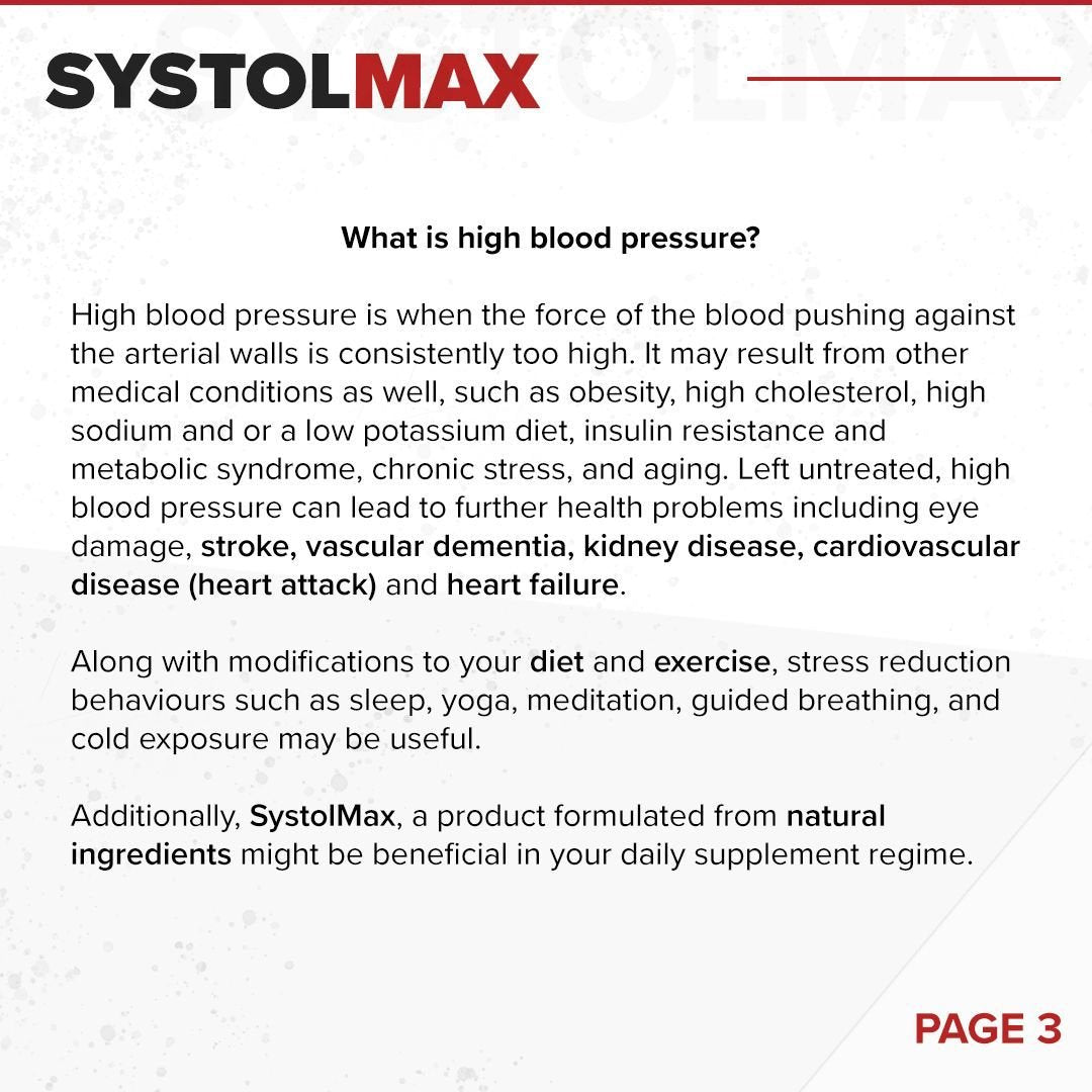 SystolMAX // Blood Pressure Support - Essentials - Strom Sports Nutrition